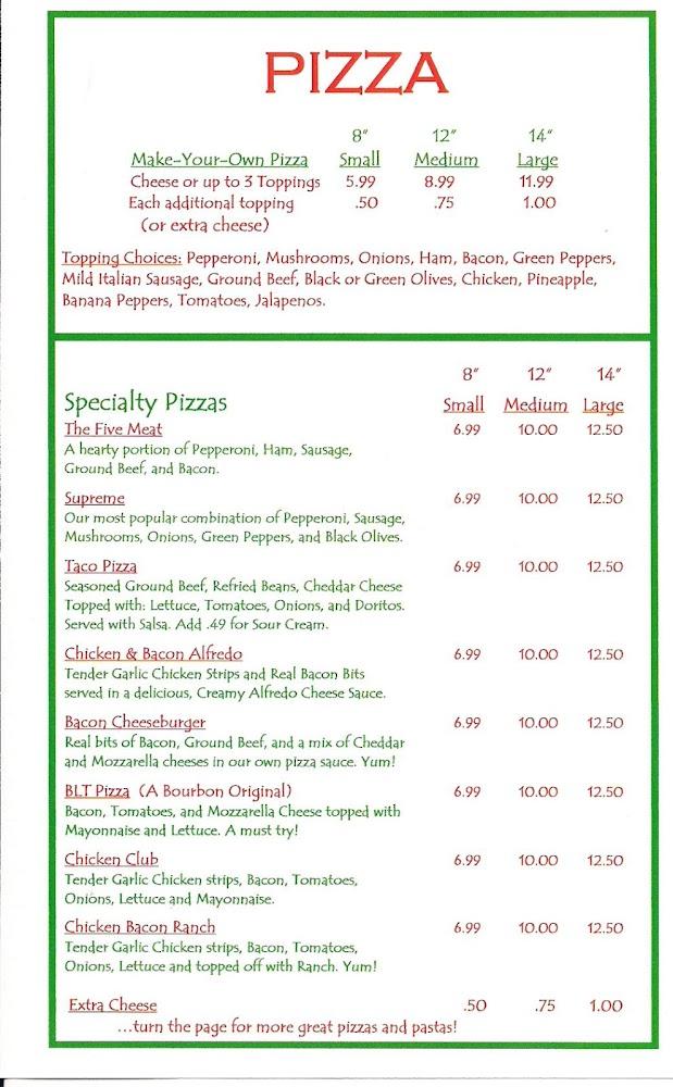 Bourbon Street Pizza (Bourbon) Menu image 4
